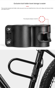 2025 Best-seller Serrure de vélo Serrure en <span class=keywords><strong>U</strong></span> en acier pour moto Serrure <span class=keywords><strong>antivol</strong></span> Accessoires d'équipement d'équitation - Product Image 5