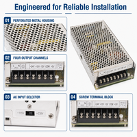 Alimentation à découpage triple sortie 120W 5V 12V 24V Q-120D, SMPS AC/DC à quatre sorties pour équipement de contrôle industriel