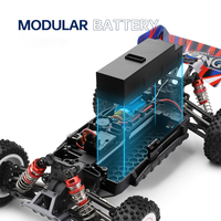 Buggy RC 1/12 2.4G 4WD de Alta Velocidad con Motor sin Escobillas, 60KM/H, Eléctrico, Controlado por Aplicación, Control Remoto de Metal, Cargador Incluido, Listo para Usar