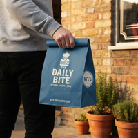 Sacs à emporter pour hamburgers en papier kraft avec impression de logo personnalisé, sacs à emporter jetables pour café, emballage en papier pour café