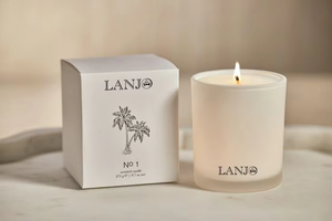 Custom Logo LANJO Home Fragrance Aromatherapy Scented Candle Organic <b>Soy</b> <b>Wax</b> Round Glass Jar China - Product Image 2