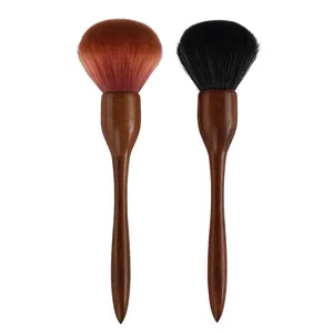 Pinceau de maquillage à couvrance totale, effet naturel brillant, longue tenue, pinceau à fond de teint frais, pinceau à poudre à tête ronde, pinceau à poussière pour ongles, en bois - Product Image 6