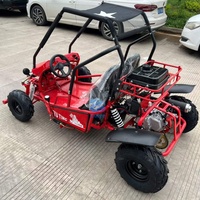 Kart tout-terrain avec freins à disque et phares LED, kart de course pour adultes, deux places pour enfants, buggy à essence 110cc