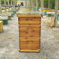 Ruche Mengerbee Langstroth 3 couches 10 cadres en bois de sapin enduit de cire, nouvelles ruches pour l'apiculture