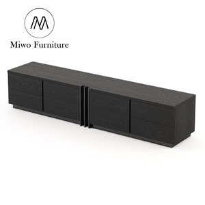 Meuble <span class=keywords><strong>TV</strong></span> japonais haut de gamme en chêne rétro design de meuble en bois moderne pour salon meuble <span class=keywords><strong>TV</strong></span> noir avec photos - Product Image 2