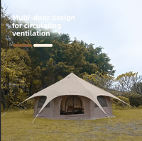 Yurt mongol de luxe pour 8+ personnes, tente de glamping à double couche en coton Oxford, abri de camping imperméable 3000 mm, structure en acier, 4 saisons