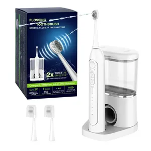 3 In 1 Professional Flossing Toothbrush Cleaning Teeth IPX7 Rechargeable Sonic Toothbrush
