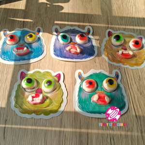 Bonbons pour Halloween Fruité Globes Oculaires Doux Vente en Gros Halal Dessin Animé Monstre Oeil Boule et Dents en Forme de Bonbons Gummy Bonbons - Product Image 5