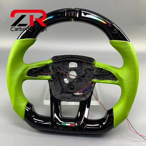 Volante in Fibra di Carbonio Nero con Display LED RPM per Lamborghini URUS HURACAN LP640 LP650 LP670 e <span class=keywords><strong>Audi</strong></span> Q5 - Product Image 5