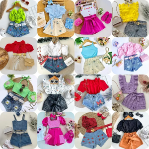 Trẻ Em Của Mùa Hè 2Pcs Cô Gái Của Hoa Bông Vải T-Shirts Và Quần Short Giản Dị Giải Trí Phong Cách Cửa Hàng Bán Buôn Tính Năng - Product Image 2