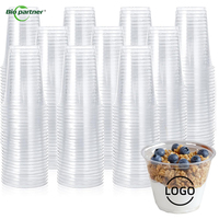 Gobelets jetables écologiques en plastique PLA de 16 oz et 24 oz pour bubble tea, milkshake, café, boissons, avec couvercle, logo personnalisé