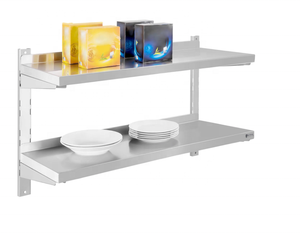 <span class=keywords><strong>Étagère</strong></span> murale à un niveau en acier inoxydable avec <span class=keywords><strong>osier</strong></span> pour four à micro-ondes cuisine salle de bain approvisionnement direct d'usine - Product Image 2