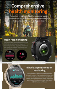 Reloj Inteligente Deportivo MK68 BT Call 2025 con Pantalla AMOLED Redonda de 1.43 Pulgadas, Oxímetro de Pulso, para Exteriores, Compatible con IOS y Android para Hombre - Product Image 3