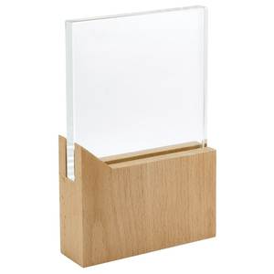 Exhibidor de Vidrio de 130X130X15 mm con Soporte de Madera, Exhibidor Resistente para Diversos Usos - Product Image 1