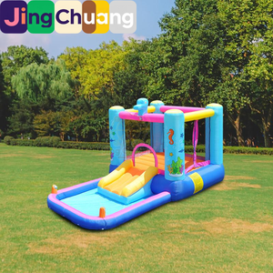 Castillo Inflable Infantil, Parque Acuático Doméstico, Trampolín, Juego Acuático al Aire Libre, Castillo Inflable Pequeño y Mediano - Product Image 1