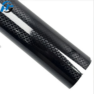 Pegatina <span class=keywords><strong>automotriz</strong></span> de fibra de carbono chapada en patrón de avión negro de alto brillo PET TPU para películas de carrocería de coche calcomanías vinilo envolvente para vehículos - Product Image 2