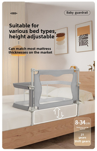 3-in-1 Newborn Baby <b>Bed</b> with Anti-Pressure Guardrail, <b>Foldable</b> <b>Bed</b>-in-<b>Bed</b> Crib for Living Room, Adjustable Safety <b>Bed</b> Rail - Product Image 6