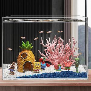 Resina ecológica paisaje <span class=keywords><strong>piña</strong></span> casa cueva acuario tanque ornamento para decoración subacuática - Product Image 5