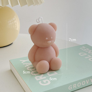 เทียนหอมรูปหมี AIKUN หลากสีสัน น่ารัก ใช้เป็นพร็อพถ่ายรูป ตกแต่งบ้าน ของขวัญสุดสร้างสรรค์ เทียนวันเกิดจากขี้ผึ้งถั่วเหลือง - Product Image 6