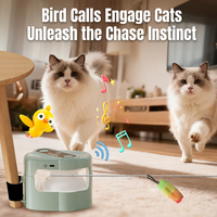 Jouet interactif intelligent pour chat en plastique, oiseau volant télécommandé, entraînement et exercice, chant d'oiseau réaliste, jeu d'intérieur pour animaux de compagnie
