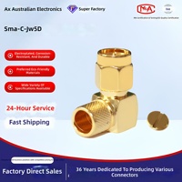 Conector Coaxial RF SMA Aoxun SMA-C-JW5D Macho en Ángulo Recto para Cable LMR-300/5DFB/50-5, China