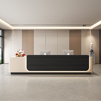 Bureau de réception commercial moderne en bois massif, écologique et durable, pour salon de beauté, magasin de vêtements, salle de danse