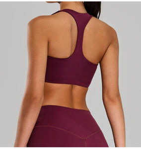 Backless <strong>Best</strong>-Selling High Support <strong>Sports</strong> Vest Crop Top U Neck Breathable Fitness Yoga Gym <strong>Bra</strong> for Women - Product Image 2
