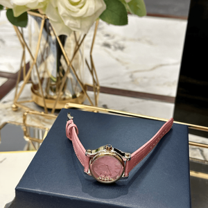 Montre automatique de luxe pour femme, cadran en nacre, accent de diamants flottants, boîtier bicolore, montre-bracelet élégante - Product Image 3