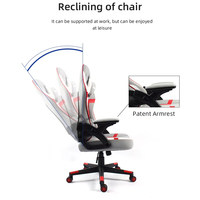 Chaise de jeu pour ordinateur en cuir personnalisée avec accoudoirs brevetés à prix avantageux