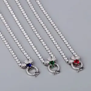 Exquisite High Jewelry Necklace Sparkling Zircon Universal chain necklace Cubic Zircon Bling White Wedding Bridal Party gift
