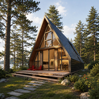 Villa Modulaire Préfabriquée de Luxe Traditionnelle Chinoise Extensible en Acier Léger, Énergie Solaire Autonome, pour Hôtels et Complexes de Vacances
