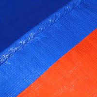 Bâche en polyéthylène haute résistance (HDPE) ondulée, bâche agricole bleue et orange, rouleau de bâche personnalisé en PE