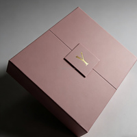 Boîte cadeau personnalisée avec logo de marque privée, taille et couleur au choix, double ouverture, fermeture magnétique, doublure en éponge, gaufrage/laminage mat
