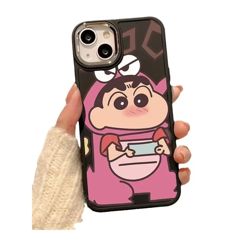 Stock new arrival cartoon crayon shin-chan silica gel phone case all models custom mobile phone cases