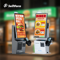 Kiosque en libre-service Terminal de point de vente 18,5 pouces Android Métal Bureau Mur Sol Support intégré Imprimante Lecteur de codes-barres Écran tactile