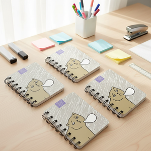 Carnet à spirales ligné pour collège, format mini, relié par le haut, 11,5 x 7,5 cm, avec reliure à pointes, pour l'école - Product Image 5