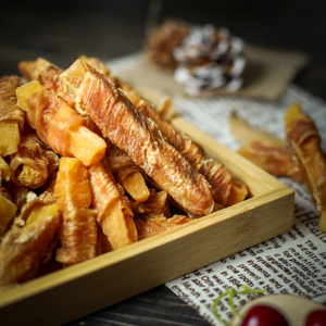 Pal's Delight Brand 100 g/sac Premium Dog Treats Patate douce et poulet Jerky Bande de viande mâche des aliments pour animaux de compagnie pour chiens - Product Image 1