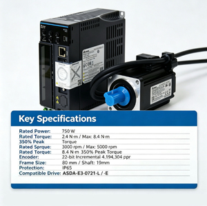 Moteur servo Delta série ECM ECM-E3H-C20807RSE Moteur servo automatique AC pour servomoteurs 220V 700W - Product Image 3