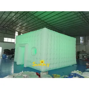 Cour arrière oxford tissu cube tente dôme tentes boîte de nuit fête gonflable disco lumière gonflable discothèque LED cube dix