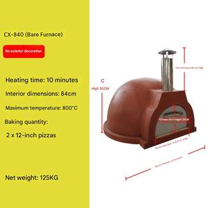 Four à pizza en terre cuite nue/four à pizza rond/four à pizza au bois, adapté aux petits restaurants. - Product Image 2