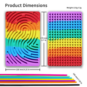 Tablero de Actividades Sensoriales de Silicona de Doble Cara, Juguete de Habilidades Motoras Finas, Juguete Educativo Temprano para Niños, Juguete de Terapia para Autismo, Venta al por Mayor - Product Image 5