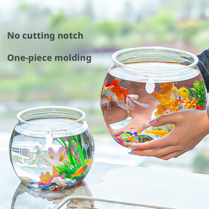 Aquário Redondo Pequeno de Plástico PET Transparente, Durável e Fácil de Limpar para Decoração de Sala de Estar e Escritório em Casa - Product Image 3