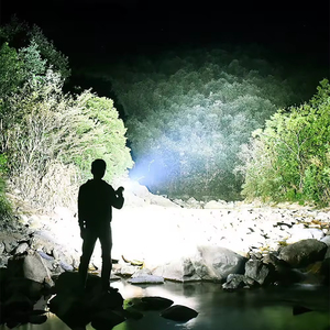 Linterna Recargable de 4 LED en Oferta, con Luz COB, Foco de Largo Alcance, Pantalla LED de Batería, Lámpara de Plástico para Exteriores - Product Image 6