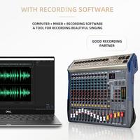 Console de mixage professionnelle COKYIS EDX12 Factory 12 canaux avec DSP, alimentation fantôme 48V, enregistrement USB, contrôleur DJ pour scène