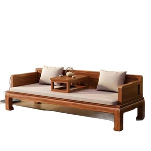 Chinese Style Luohan Bed Solid Wood <b>Sofa</b> With Tea Table Living Room Tatami Bed Convertible Furniture - Product Image 2