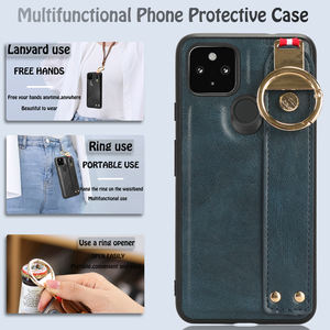 Étui de protection multifonctionnel en cuir PU avec dragonne pour <span class=keywords><strong>Google</strong></span> <span class=keywords><strong>Pixel</strong></span> <span class=keywords><strong>5</strong></span> 5A <span class=keywords><strong>Coque</strong></span> arrière en cuir - Product Image 5