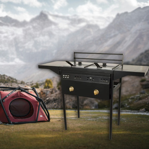 Nồi chiên gas công nghiệp ngoài trời, hai ngăn sâu, đứng, dùng gas propane, di động và có thể tháo rời, kèm 2 giỏ inox & nắp đậy - Product Image 2