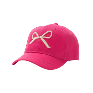 Gorra de Béisbol Morada de 6 Paneles con Bordado de Lazo Crema en el Panel Frontal, Ajustable, Unisex, para Primavera/Verano, Uso Casual - Product Image 4