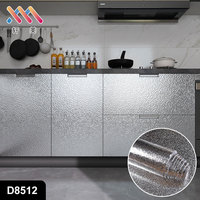 Autocollant mural de cuisine en aluminium auto-adhésif DIY, imperméable, résistant à l'huile et à la chaleur