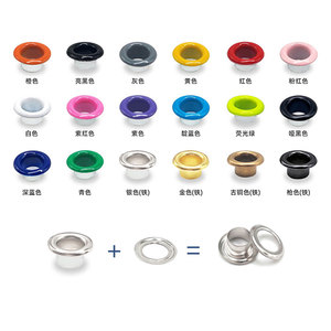 Placage peint métal <span class=keywords><strong>oeillet</strong></span> trou d'air évent Rivet Clip électroplaqué fer grommet <span class=keywords><strong>pour</strong></span> tissu cuir papier - Product Image 4